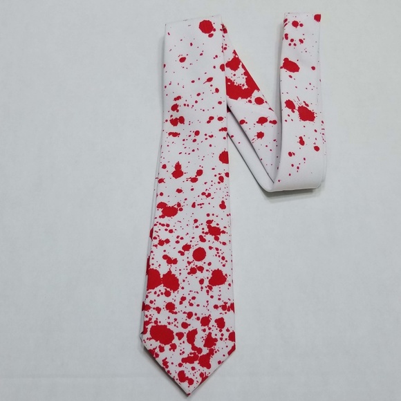 Opposuits necktie White Blood stain pattern - Skin - Picture 7 of 7
